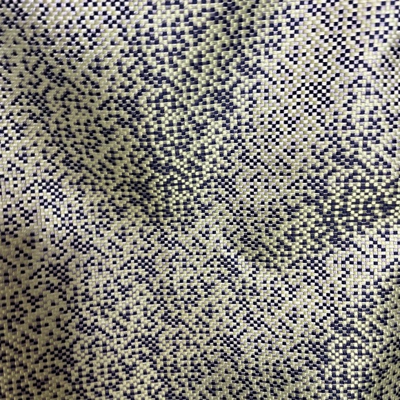 Gorgeous neon green navy gray tiny square jacquard pencil skirt with neon lining - Picture 6 of 13